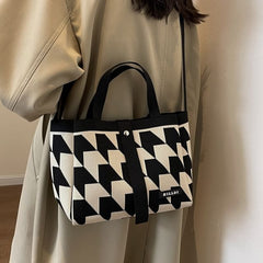 Top Handle Patterned Crossbody Bag + Pouch