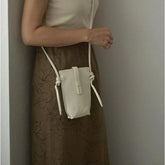 Crossbody Phone Mobile Bag Leather Faux Plain