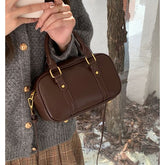 Faux Bag Top Leather Crossbody Plain Handle