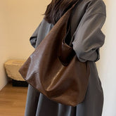 Faux Leather Hobo Bag + Pouch