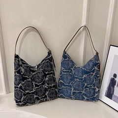 Denim Bag Floral Tote