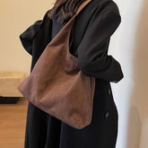 Faux Leather Tote Bag + Pouch