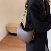 Faux Leather Hobo Bag
