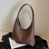 Shoulder Woven Faux Leather Bag
