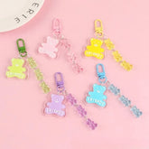 Bear Acrylic Bag Charm Keyring