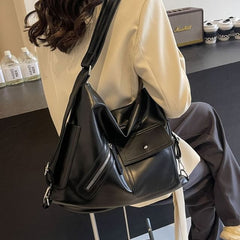 Bag Faux Tote Multi-Pocket Leather