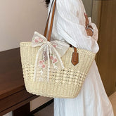 Woven Tote Bag + Scarf