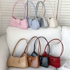 Shoulder Faux Leather Bow Bag
