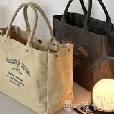 Lettering Canvas Tote Bag