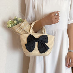 Tote Woven Bag Bow