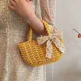 Tote Bag Bow Woven