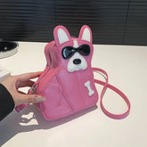 Crossbody Bag Leather Dog Faux