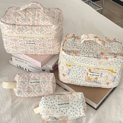 Print Fabric Makeup Bag / Pouch / Toiletry Bag