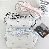 Ruffle Trim Fabric Makeup Bag / Pencil Case