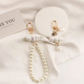 Cloud Faux Pearl Bag Charm Keyring Phone