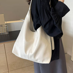 Faux Leather Shoulder Bag + Pouch