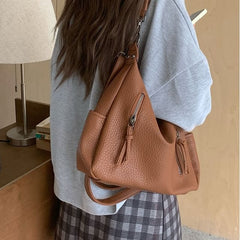 Leather Shoulder Faux Bag Tassel