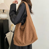 Plain Boucle Tote Bag