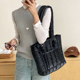 Plain Quilted Tote Bag