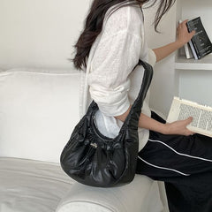 Padded Plain Shoulder Bag