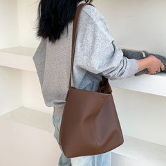 Faux Bucket Bag Leather