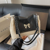 Bag Flap Woven Shoulder Bow
