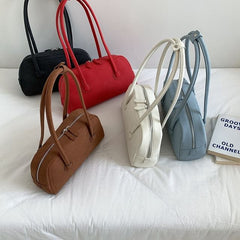 Faux Bag Shoulder Leather Plain