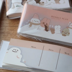 Planificador semanal Tongzi con un lindo muñeco de nieve