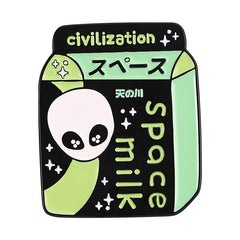 Pines con forma de cartón de leche kawaii