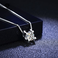 Moissanite Bull Head Pendant Necklace