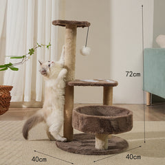 Árbol para gatos con forma de bola de pelo en forma de pata