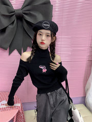 Top de punto con escote halter