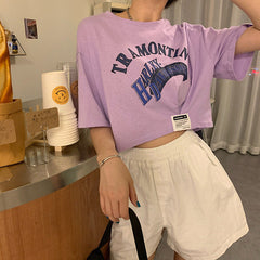 Lindo top corto de marca blanca