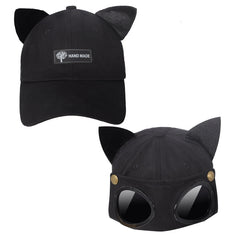 Gorra de béisbol con gafas de aviador