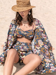 Bra, Cover-Up and Shorts Set
