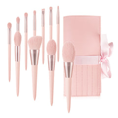 Süßes rosa Make-up-Pinsel-Set, 11-teilig