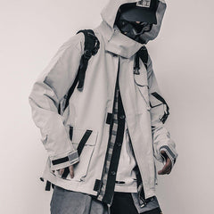 Retro Hooded Workwear Jacket