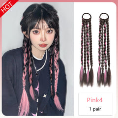 Pelucas trenzadas teñidas lindas * 1 par