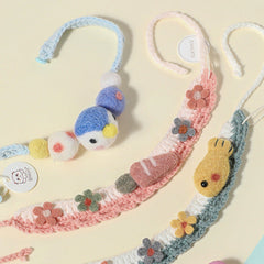 Collar de cuello de gato tejido con lana de algodón y leche