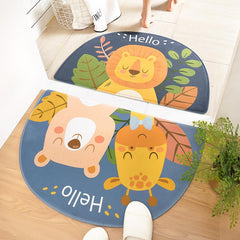New Cartoon Semicircle Animal Carpet