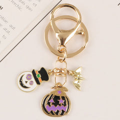 Llavero de calabaza con caballero diablo de Halloween