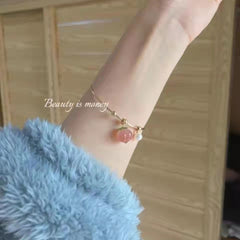 Pulsera de luna y estrella de melocotón