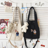 Bolso bandolera con cordón de oso