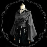 Blusa de manga acampanada de estilo alternativo