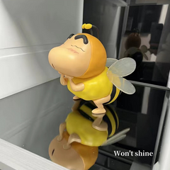 Adorno de luz nocturna con forma de abejita de dibujos animados kawaii