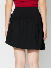Side Tie-Mini Skirt