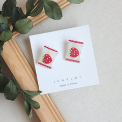 Pendientes de resina con simulación de dibujos animados