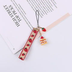 Llavero de fresa de dibujos animados