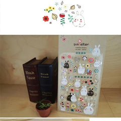 Flower Bunny Sticker