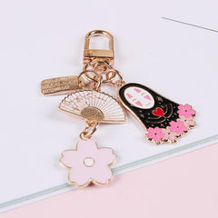 Llavero de dibujos animados de hombre sin rostro